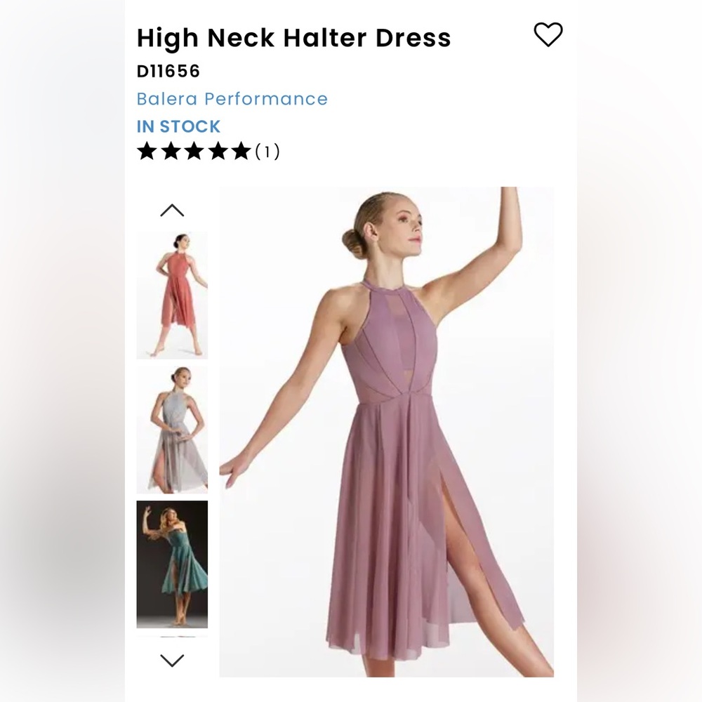 Balera Dusty Pink High Neck Halter Dress